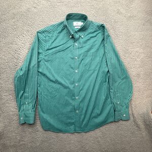 Southern Tide Shirt Mens M Green Check Intercostal Classic Fit Performance Nylon